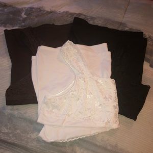 Set of 3 XL women’s lace camisoles